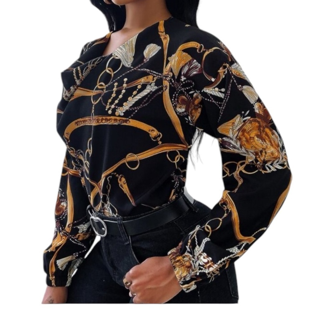 NEW  Shein chain print top